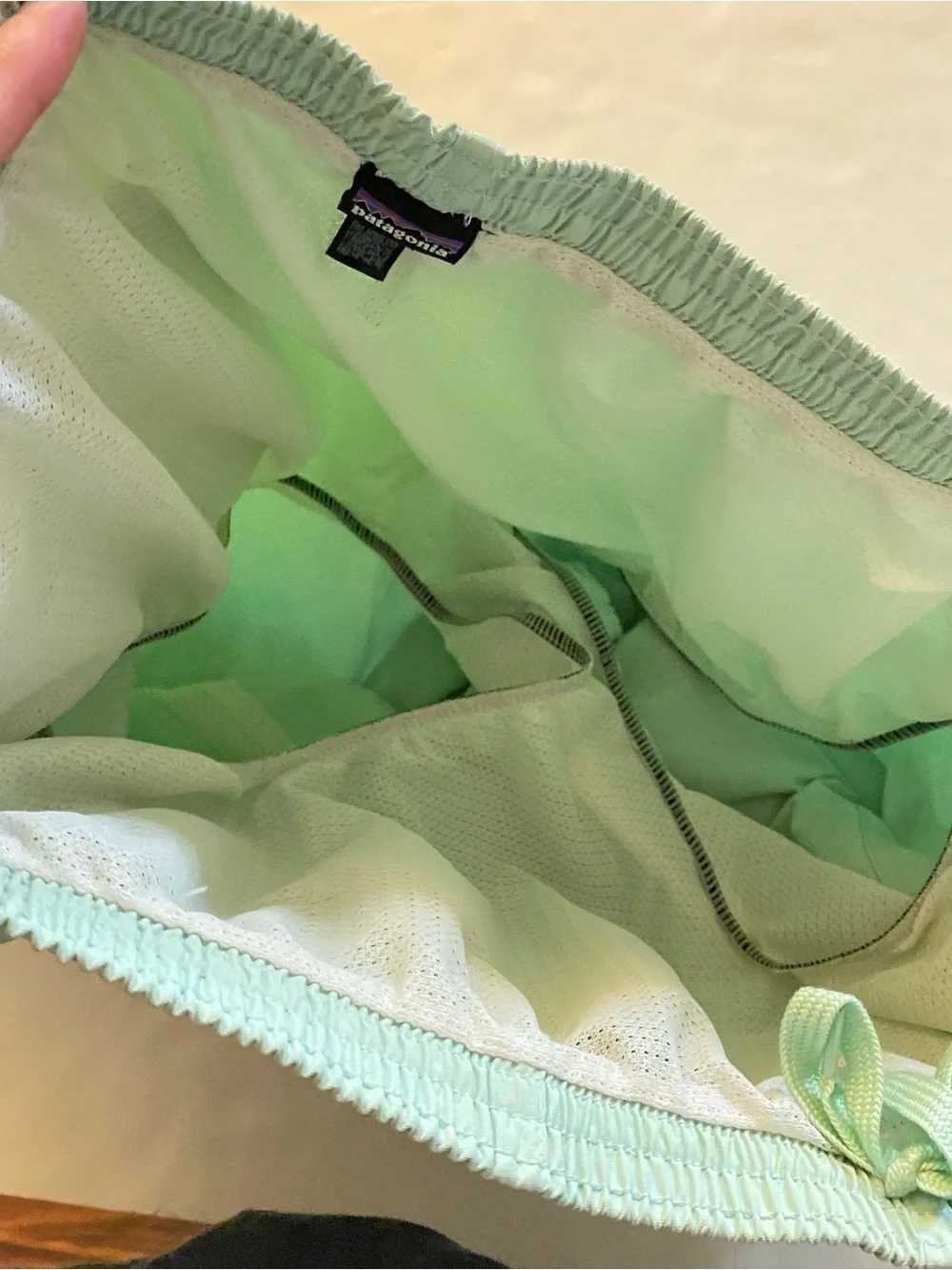 Patagonia Swim Trunks Shorts Mens Size XXL Light Green Swimsuit Beach Vacation